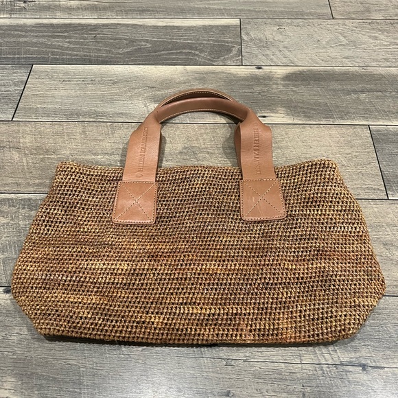Helen Kaminski Bags Helen Kaminski Raffia Leather Handle Tote Bag